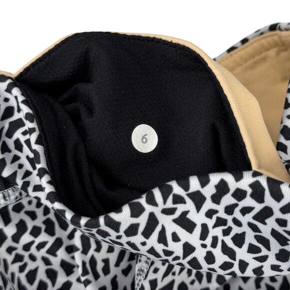 LULULEMON Inspire Tight II Mesh Size 6 Miss Mosaic White / Black - Picture 9 of 11